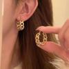 Stylish Diamond-Inlaid Hollow Chain Ear Cuff Earrings - Elegant, Modern, and Unique