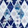 Royal Samt Stoff Polyester Zum Nähen - Motiv Geometrischer Winter