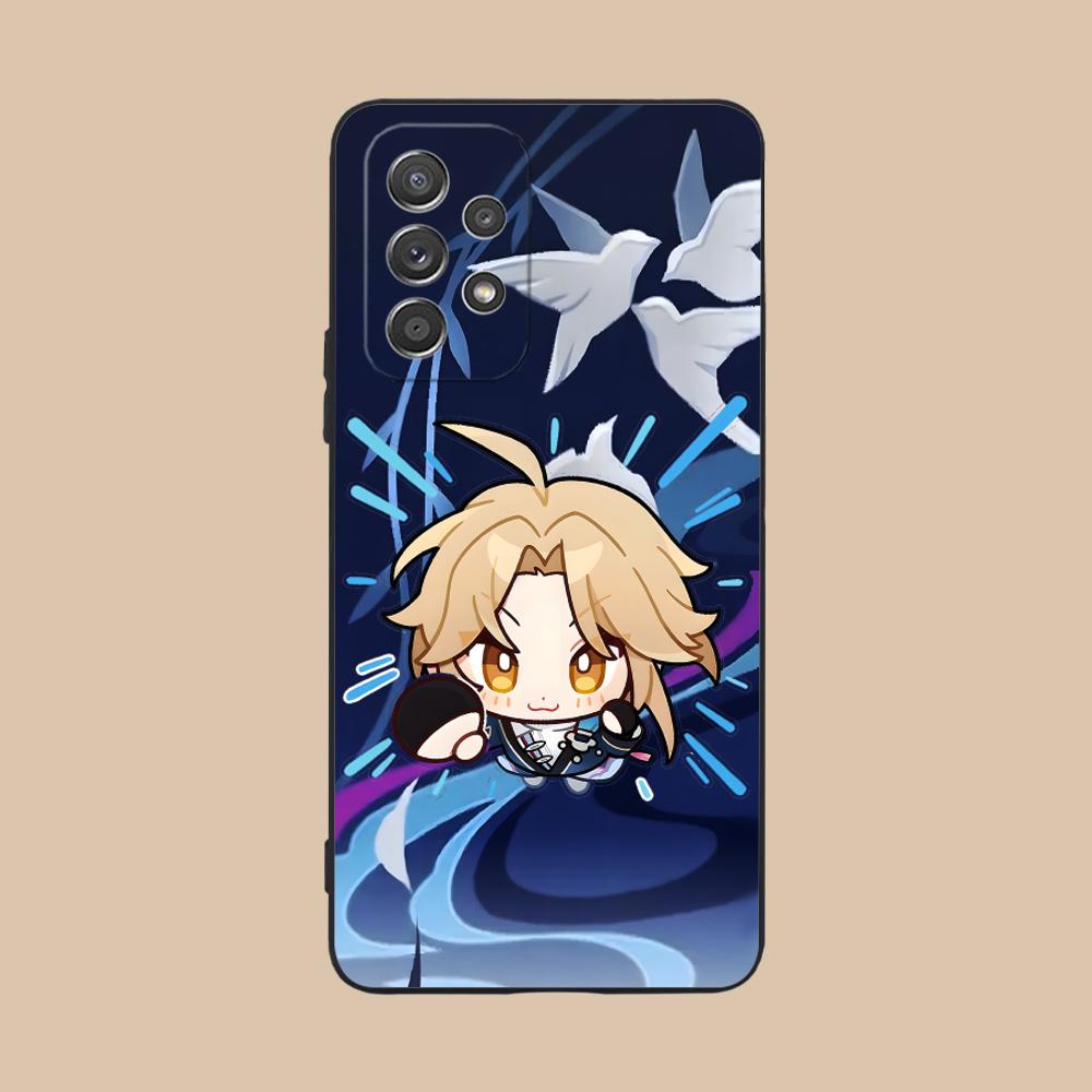 HSR Yanqing Matte TPU Mobile Phone Case for Samsung Galaxy M55 54 42 35 34 33 32 23 22 15 14 13 12 F55 5G Colorful Cover