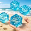 Clear Cube Squeeze Toy with Glitter Snowflake Anxiety Relief Stress Cube Sensory Toy Soft Stretchy Ice Cube Pinch Toy Party Favors