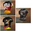 Vintage Deutschland Germany Eagle 3D Print National Flag Unisex Men Women MMA Kick Boxing Muay Thai T Shirt Quick Dry Short Sleeve Streetwear Retro