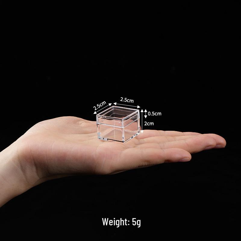 

Transparent Acrylic Display Box with Lid - Dustproof Square Storage for Figures, Wedding Candy, and More.