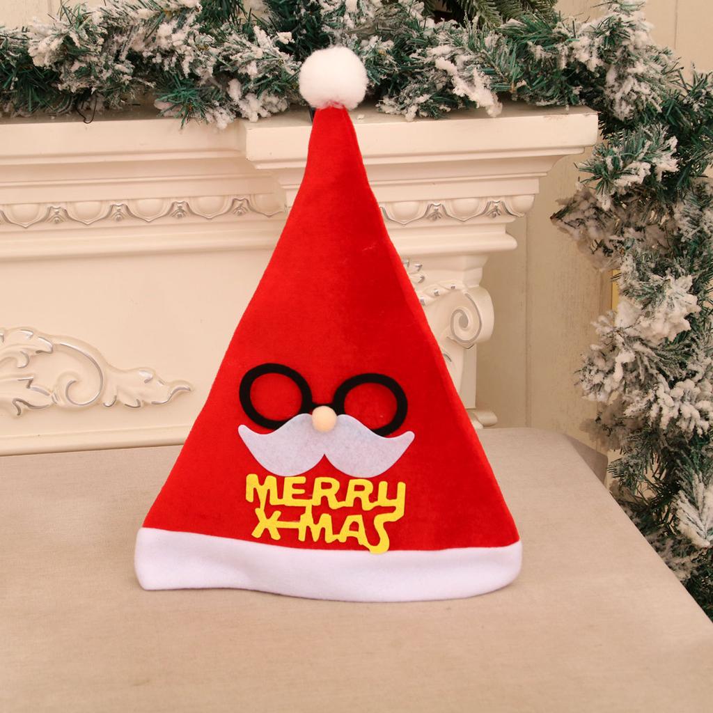 Pălărie Aplicată din Catifea de Mătase Crăciun Pălărie de Moș Crăciun pentru Adulți Pălărie de Desene Animate Pălărie de Moș Crăciun Aranjament de Crăciun