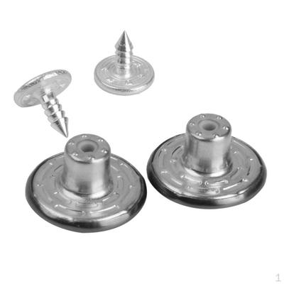 Set da 50 bottoni per jeans con motivo Tack, neri, 17 mm