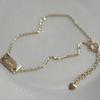925 Sterling Silver Plated 14K Gold Simple Letter LOVE Bracelet for Women Girlfriend Valentine's Day Jewelry Gift