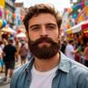 2PC Brown False Beard, Men's and Women's Costume Beard Props, Suitable for Cosplay, Halloween, Christmas, Holiday Parties