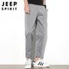 JEEP SPIRIT Men's Ice Silk Loose Cropped Casual Pants