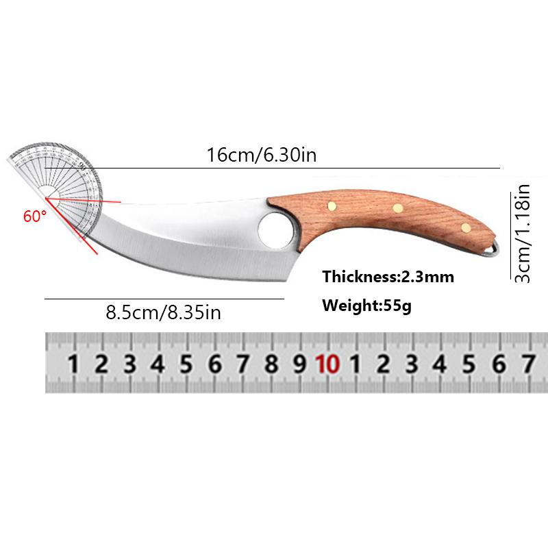 Kitchen Mini Meat Cleaver Pocket Boning Knife Chef Utility Knife Barbecue Cutting Fishing Knife Paring Cutter Tools with Sheath
