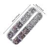 12 Grids/Box Nail Art Multi Shape Flat Back   Dazzling Diamonds Strass Manicure Tip 3D Decoration