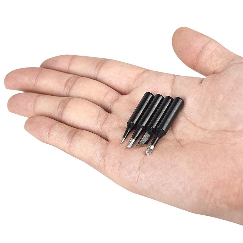 Durable Pure Copper Soldering Iron Replacement Tips 5Pcs 900M-T Lead-Free Internal Heating for Electronics Repair