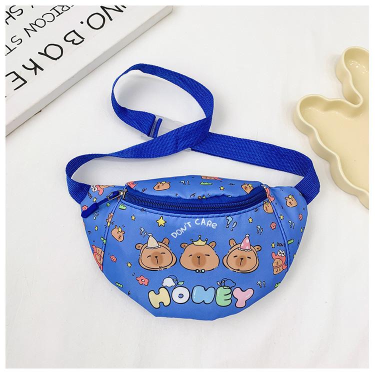 Crossbody Printed Capybara Chest Bag Children Cartoon Outdoor Leisure Waist Pack