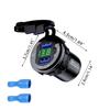 12-24V Dual USB QC3.0 Socket with Voltmeter for Marine Yacht RV