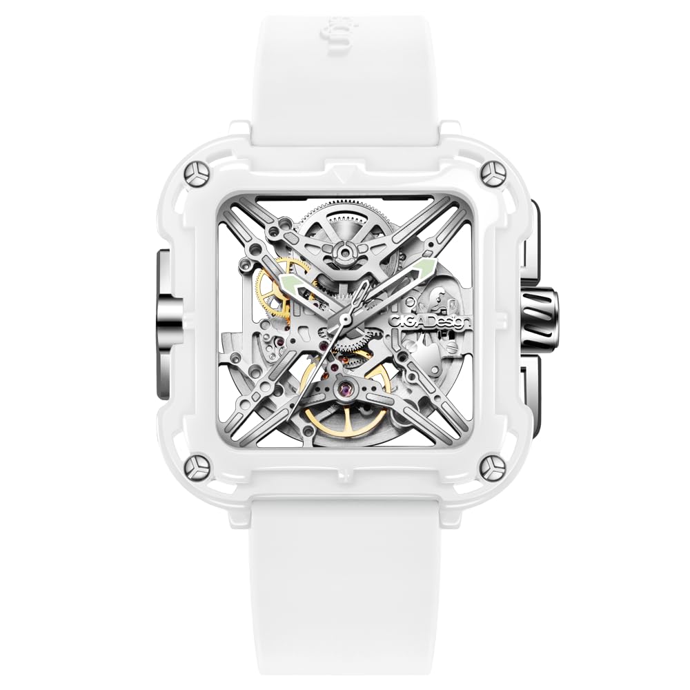 Автоматические часы CIGA Design Series X MACHINA, Белая керамика, Оригинальные, X012-WS02-W5WH