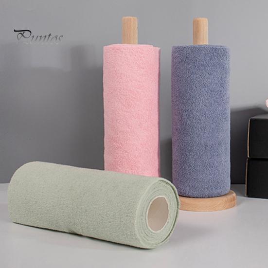 20 Blatt/Rolle Mikrofaser-Reinigungstuchrolle Wiederverwendbare, waschbare Lappen Abreiß-Küchentücher Ultra saugfähige Geschirrtücher