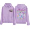Sweet Cartoon Print Hooded Sweatshirt Loose Fit Womens Casual Long Sleeve Pullover Top 2025