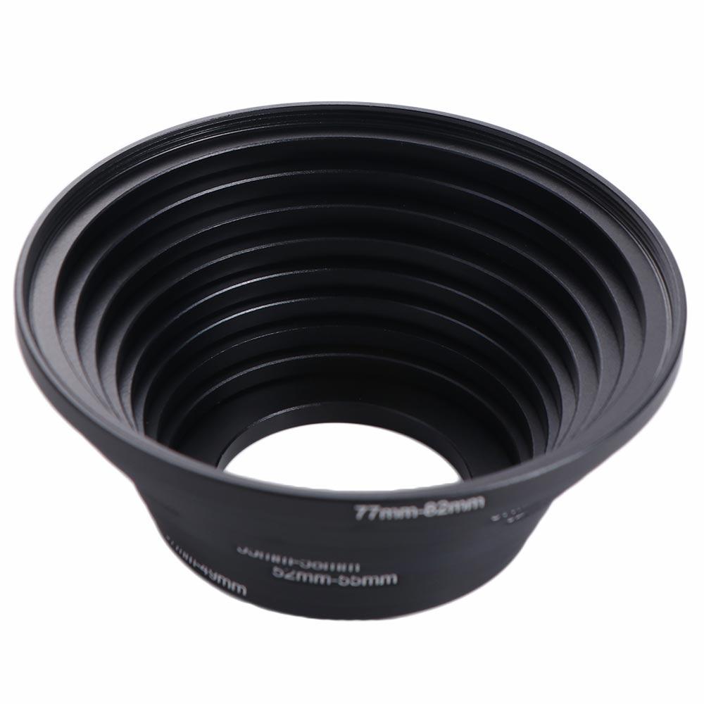 9pcs Filter Ring Adapter Set Step Up Rings 37-82mm UV ND CPL Camera Ring Adapter High Strength Aluminum Alloy