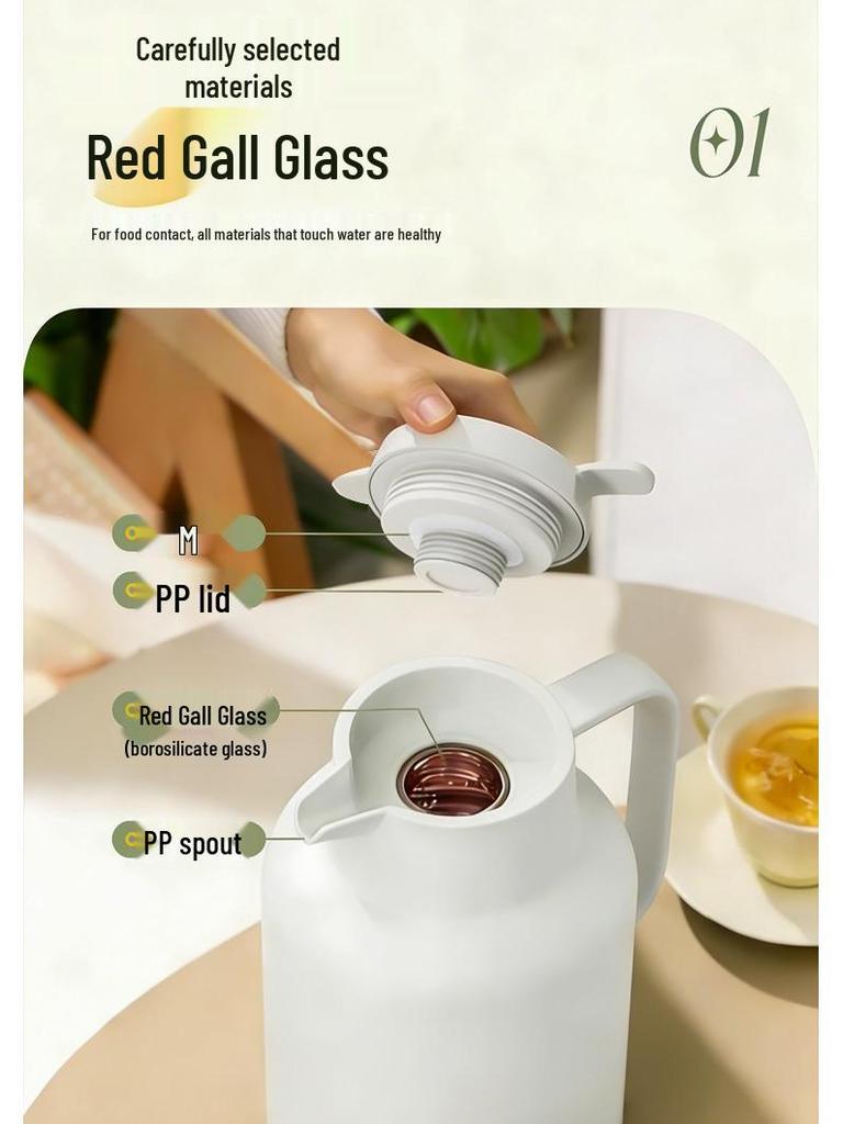 Large Capacity Thermos with 72-Hour Heat Retention, Glass-Lined Insulation - 2026 Model