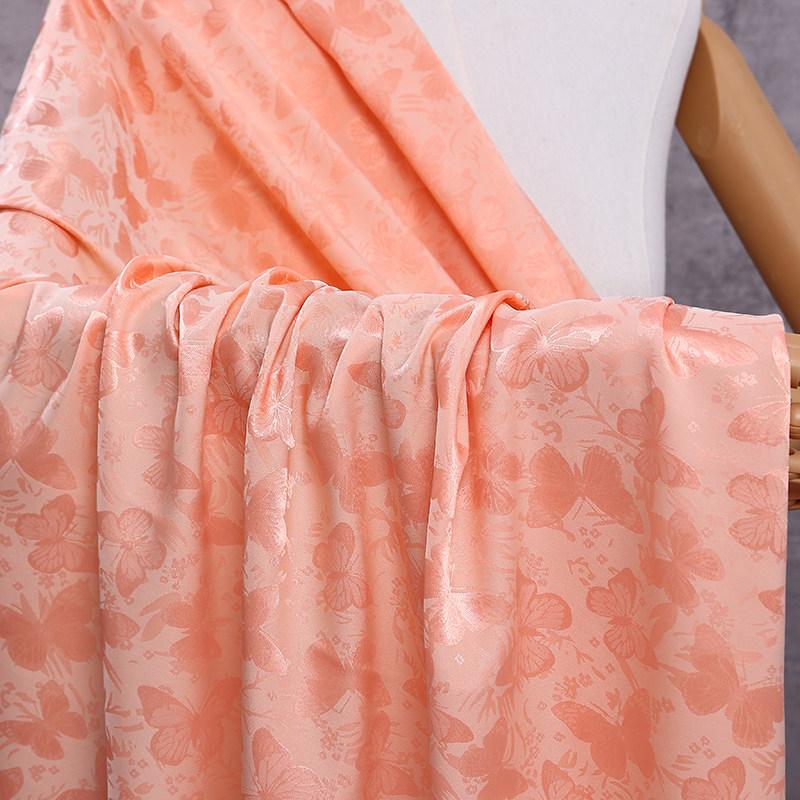 100x150cm Colorful Butterfly Jacquard Silk Satin Fabric for Sewing Ancient Costume Hanfu Tang Suit Horse Face Skirt Clothing