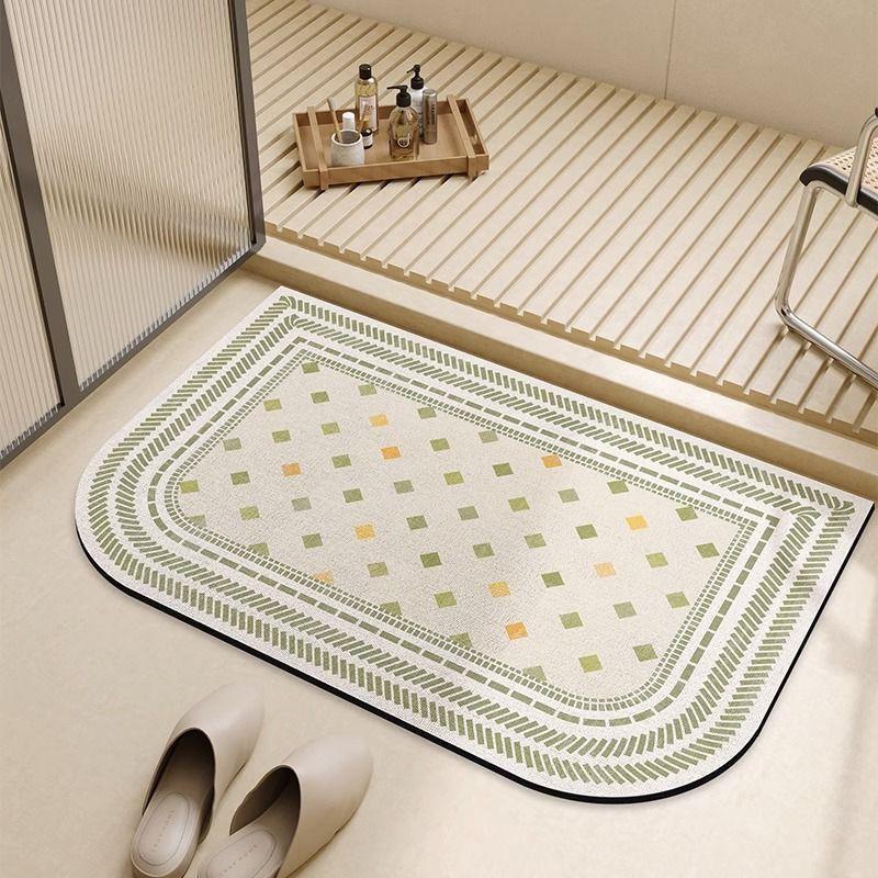 Soft diatomaceous earth absorbent floor mat, bathroom door mat, anti fouling and anti slip foot mat, kitchen quick drying