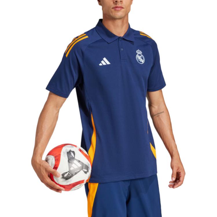 Adidas Real Madrid Tiro 24 Competition Knit Moisture-Wicking Short Sleeve Polo Men Polo JE4199
