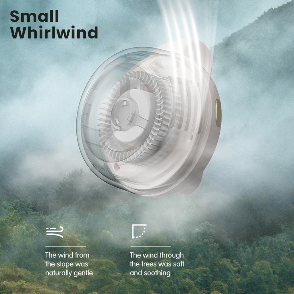 Mini Ventilateur à Clip Ventilateur Portable pour Cou et Taille Ventilateur Électrique à Refroidissement d'Air 900mah USB Ventilateur sans Pâles Rafraîchisseur d'Air Portable pour Extérieur Maison