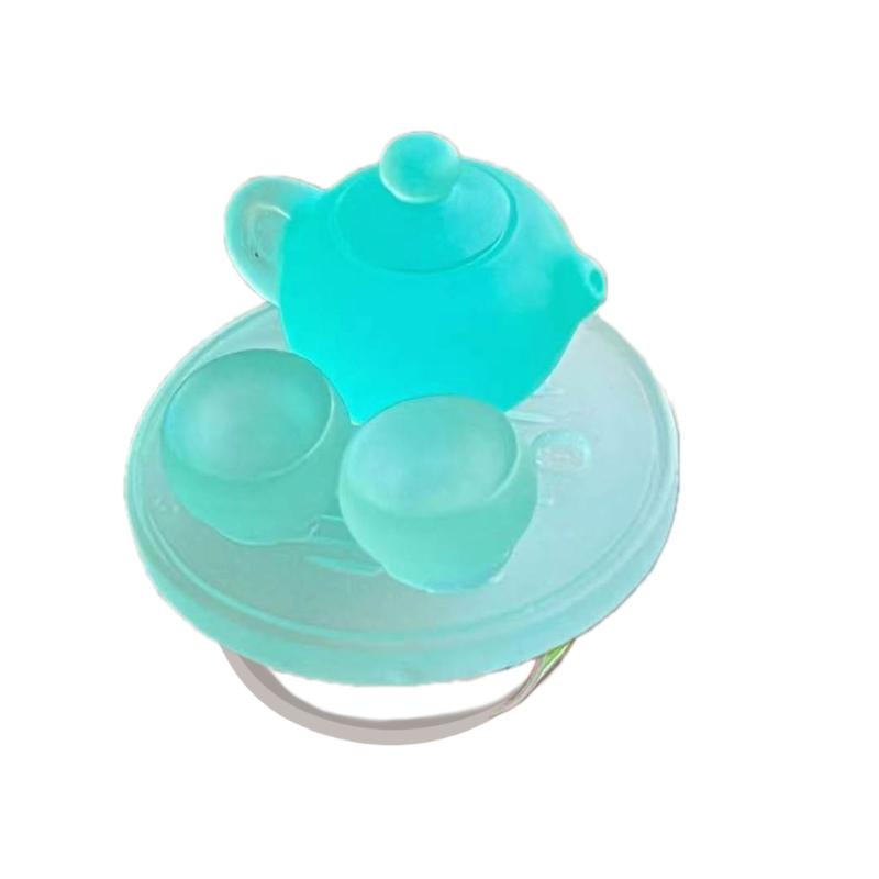 Simulation Kettle Tea Set Rings Adjustable Finger Rings New Chinese Style Adorment Stackable Rings Accessory for Women