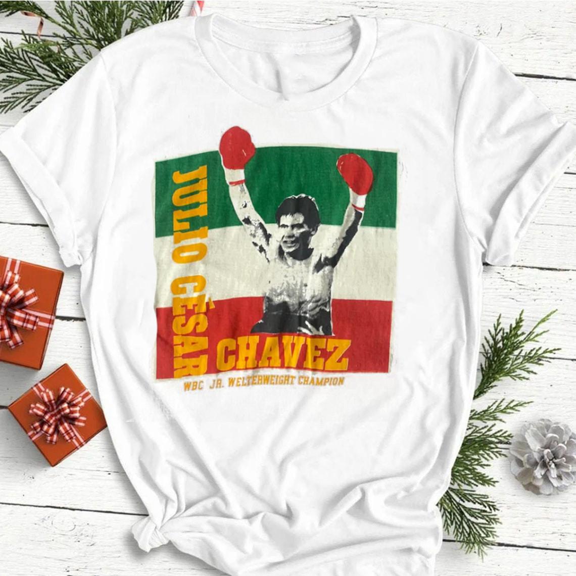 1994 Julio Cesar Chavez Boxing All White T-Shirt PA079 S