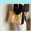 Canvas Tote Bag For Women With Stitching Detail For Daily Casual Use