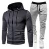 Herren 2-teiliges Trainingsanzug-Set mit Kapuzenjacke und Jogginghose