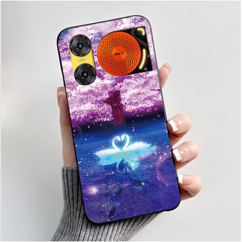 Custodia per Telefono Per ZTE Nubia Music 2 Custodia Z2460 Z2353 Estetica Gatto Carino Astronauta Nera Morbida TPU Silicone Copertura Protettiva Integrale