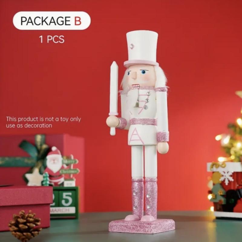 1Pcs 30Cm Cartoon Walnut Soldier Home Decoration Christmas Ornament Wooden Nutcracker Puppet Desktop Decor