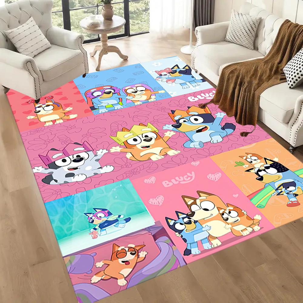 Lovely Bluey Square rugs are a great choice for living rooms, bedrooms, home décor, and as gifts
