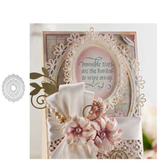 Oválný květinový rámeček, kovové vyřezávací šablony, DIY scrapbooking, papírové karty, šablona do alba