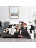 Osamu Dazai Chuuya Nakahara Knitted Blanket Anime Fuzzy Throw Blanket Bedding Couch Ultra-Soft Warm Bedspreads