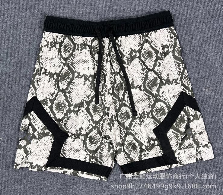 New 2026 summer loose and quick-drying men's AJ basketball shorts printed trendy sports casual pants source wholesale