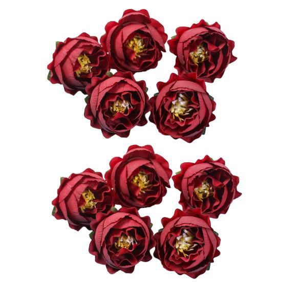 

10 шт. 4,5 см легкої штучної голови троянди 3D Креативний красивий корсаж Штучна квітка
