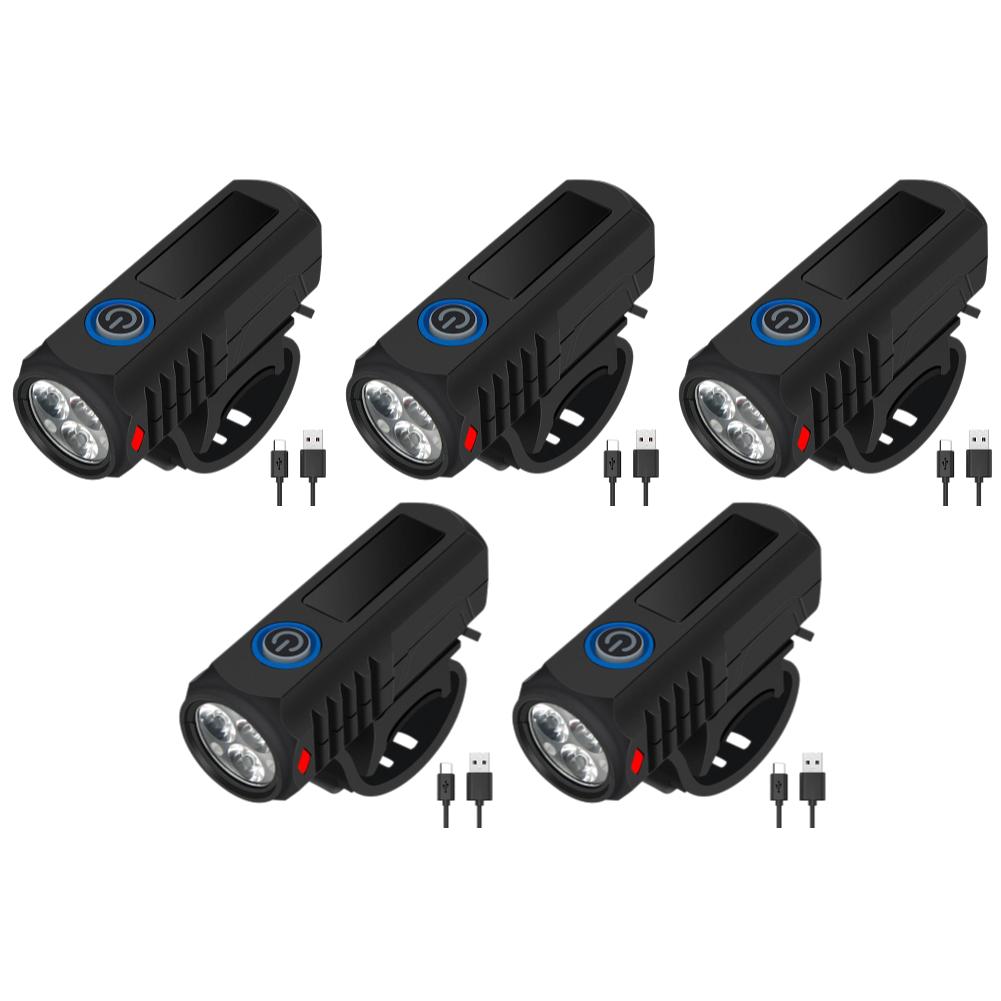 LED Bicycle Headlight High Brightness Cycling Safety Waterproof Front Lamp 3 Gears Bike Handlebar Flashlight for Night Riding