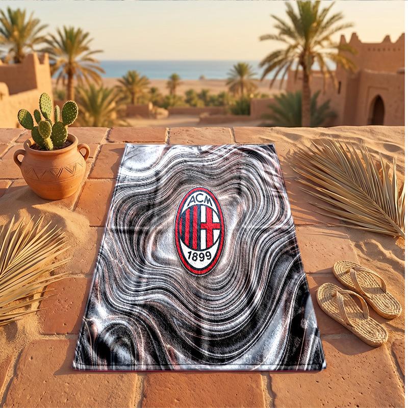 Toalla de Playa de Microfibra con Estampado AC Milan Secado Rápido Absorbente Toalla Grande para Playa Natación Viajes