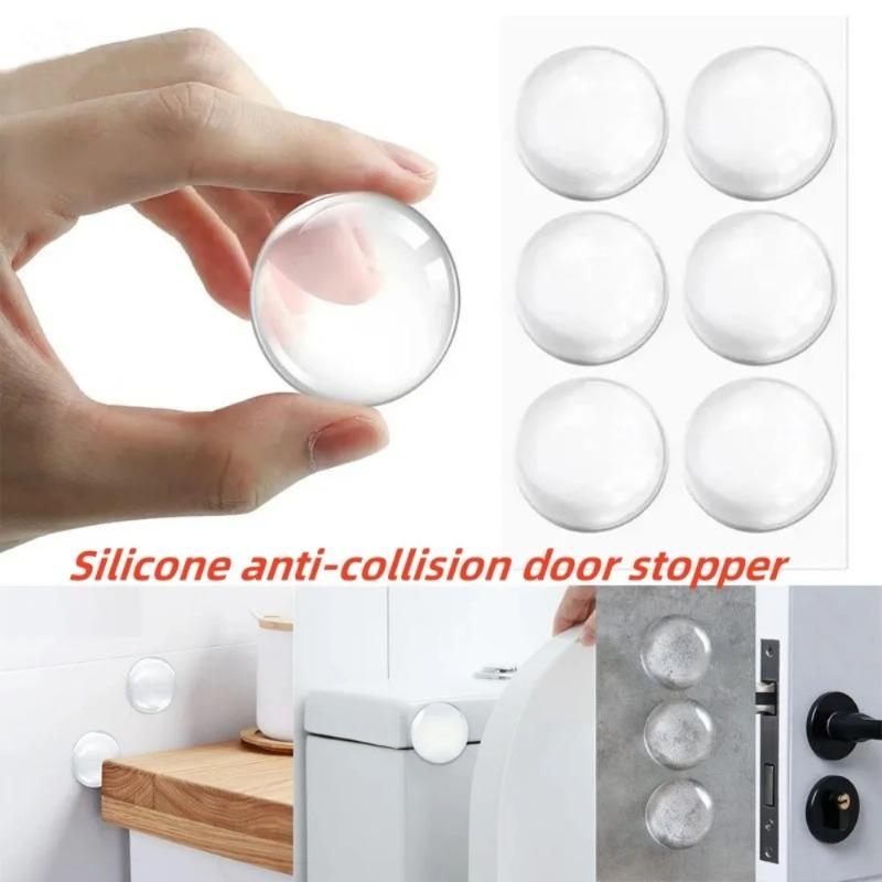 1-12 pezzi Paracolpo in silicone per porta Adesivi silenzianti Protezione muro Cuscinetto silenziatore Fermaporta Gomma siliconica Ferramenta Paracolpo Tappetino da parete