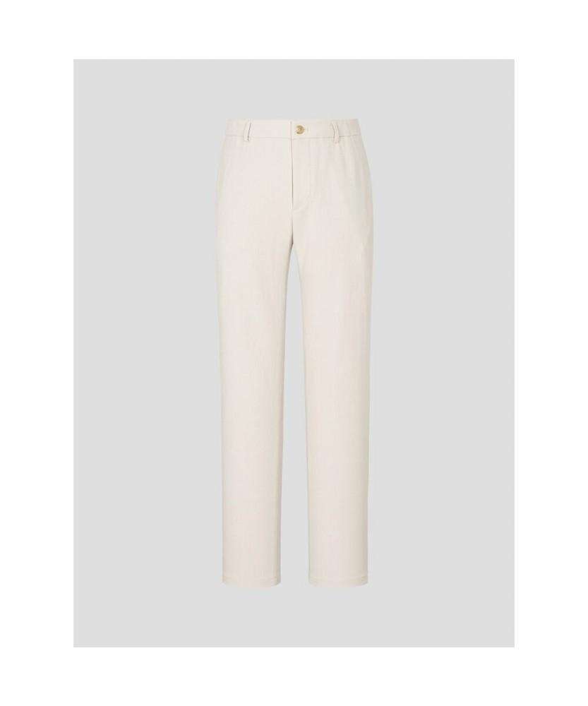 Binpolmen Linen Blend Oxford Standard Fit Pants Ivory