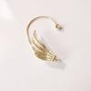 1PC Angel Wings Crystal Clip Earrings Simple Zircon Ear Stud for Women Piercing Ear Cuff Earring Jewelry Birthday Gift