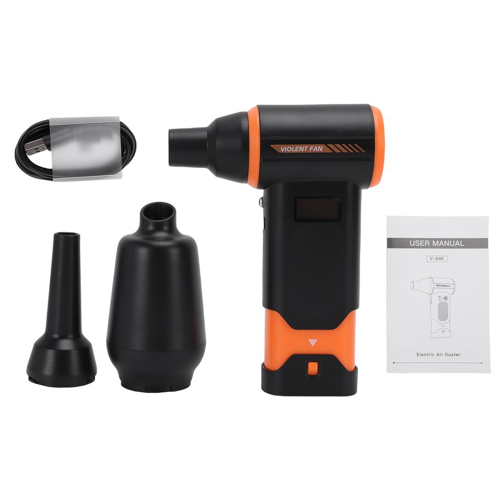 Handheld Air Blower Turbo Fan 4 Adjustable Speeds Battery Jet Fan Brushless Motor 130000 RPM Car Dryer Keyboard