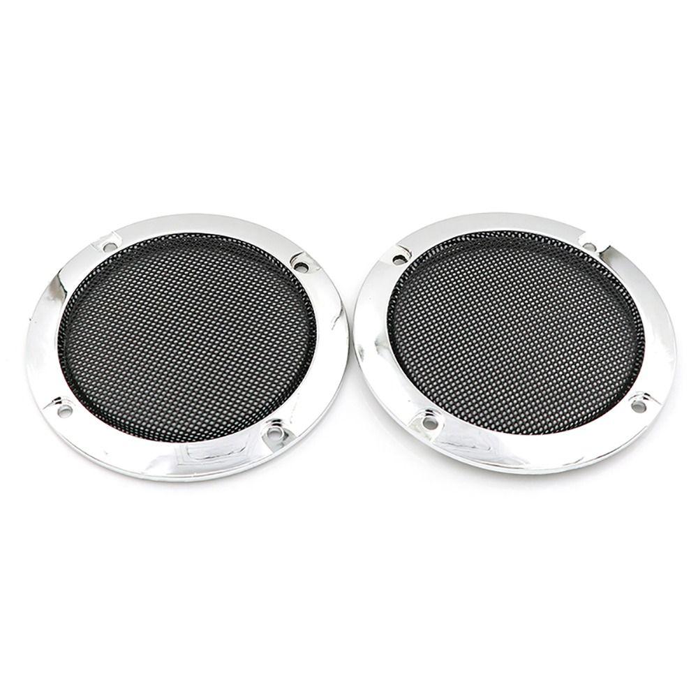2Pcs Black Gold Silver Speaker Protective Grill Speaker Protective Accessory
