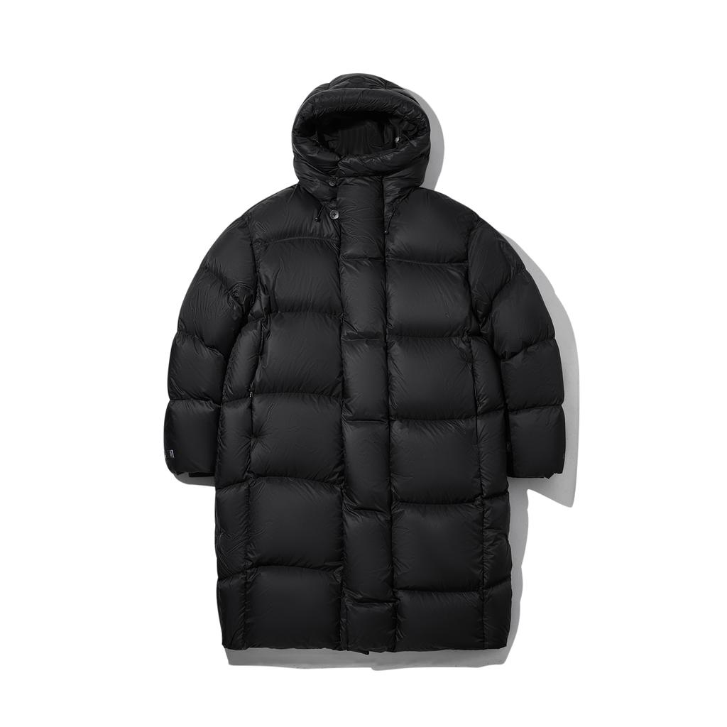 Li Ning X Jackie Chan Collaboration Kung Fu Series Water-Resistant Loose 95% Duck Down Long Down Jacket Men Outerwear AYMV301-2