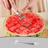 2-in-1 Stainless Steel Watermelon Cutter, Watermelon Slicer, Fruit Watermelon Cutting Tool, Double Head Stainless Steel Watermelon Cutter & Fruit Fork