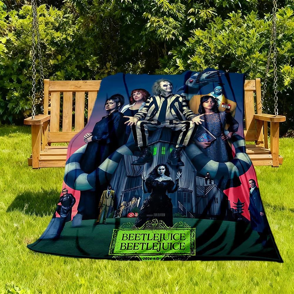 

1PC Beetlejuice Outdoor Blanket Lightweight Flannel, Soft & Warm, All-Season Use for Sofa, Outdoor005 130x150cm