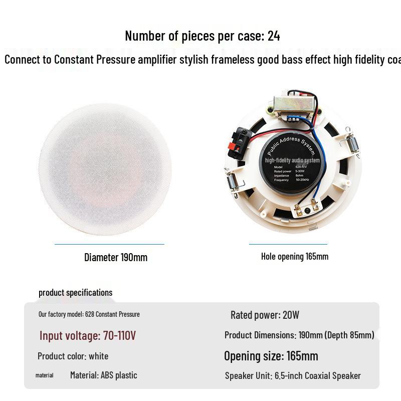 Bluetooth Ceiling Speaker with Amplifier: High-Quality Sound, Bass, Coaxial Design