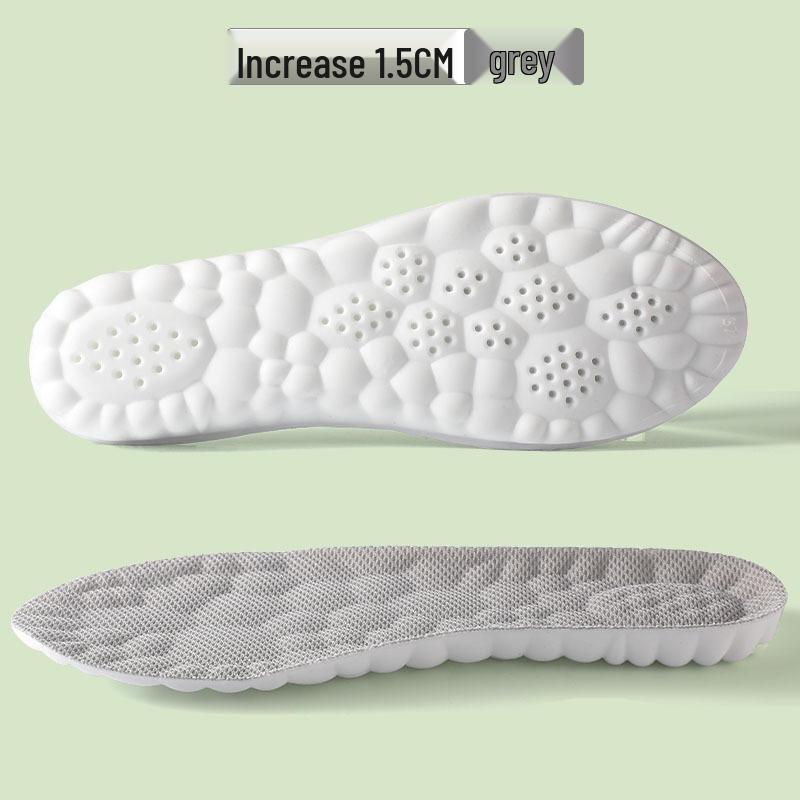 

4D Cloud Height Boost Insoles: Antibacterial, Breathable, Soft, Sweat-Absorbing, Elastic for Comfortable, Fatigue-Free Walking - Unisex 37-38