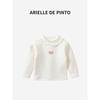French Arielle De Pinto Girls' Spring and Autumn Lace Bottoming Shirt Cotton Top Baby Girl Long-Sleeved Top