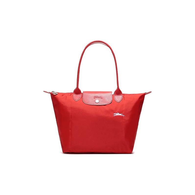 

Longchamp Le Pliage Club Fashion Casual Long Handle Foldable Zipper Fabric Tote Shoulder Bag Women bags Lacquer-Red 2605619P20 Pitch Red